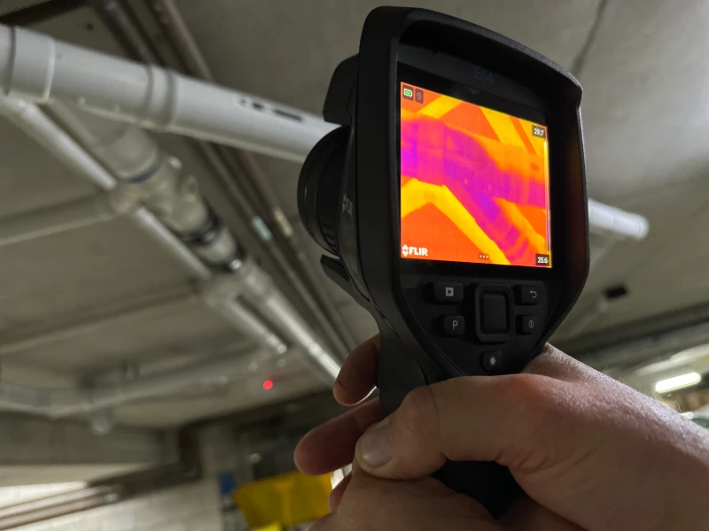 leak detection with thermal imaging